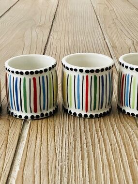 Set of 4 Mandy Bagwell ceramic napkin holders